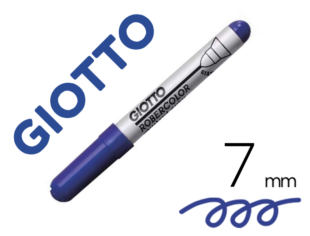 MARQUEUR GIOTTO ROBERCOLOR TABLEAU BLANC POINTE MAXI OGIVE 7 MM ENCRE EFFAABLE COLORIS BLEU