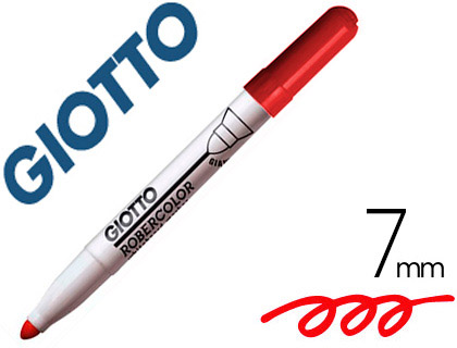 MARQUEUR GIOTTO ROBERCOLOR EFFAABLE TABLEAU BLANC POINTE MAXI OGIVE 7 MM COLORIS ROUGE