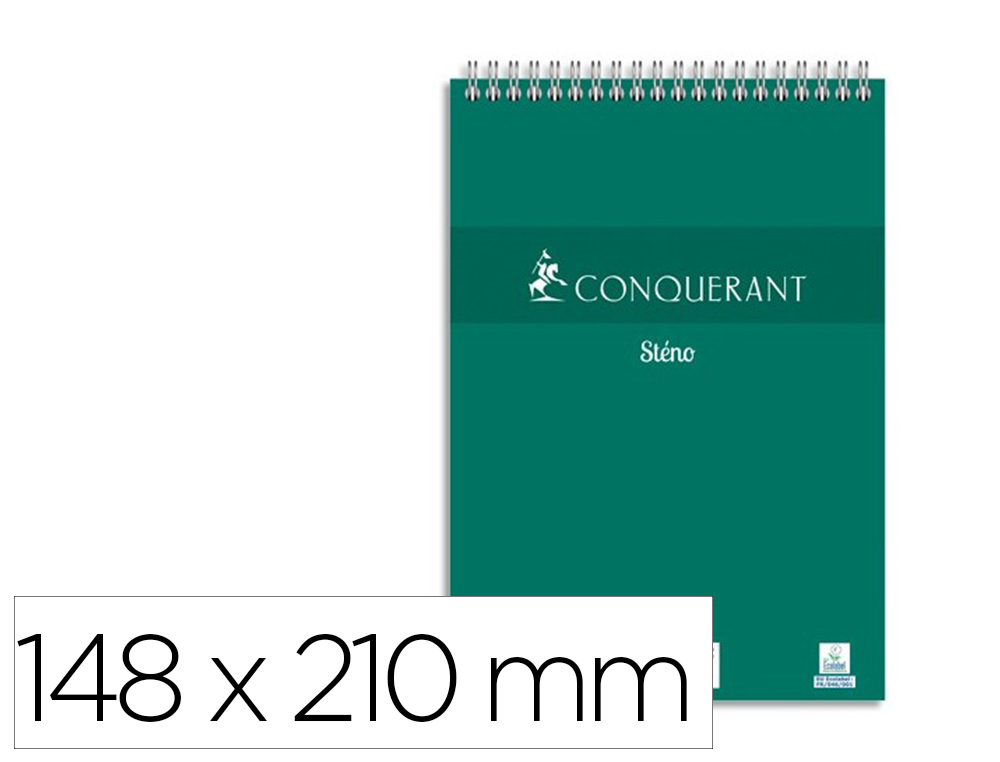 BLOC ST NO CONQUERANT 148X210 MM RELIURE SPIRALE 100 PAGES  UNI