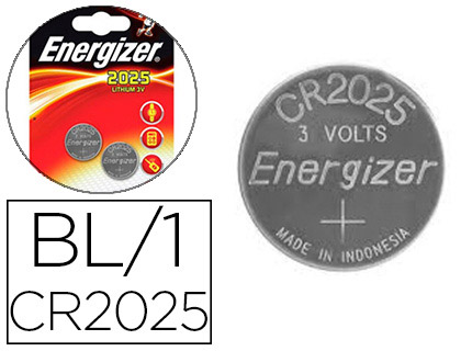 PILE ENERGIZER MINIATURE APPAREILS LECTRONIQUES I.C.E. CR2025 3V BLISTER 2 UNITS