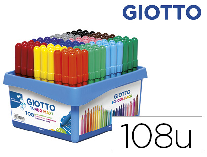 FEUTRE COLORIAGE GIOTTO TURBO MAXI ULTRA LAVABLE TEST DERMATOLOGIQUEMENT POINTE BLOQUE TUI ACCROCHABLE 12 UNITS