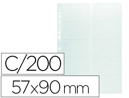 POCHETTE DURABLE VISIFIX A4 CAPACIT 200 CARTES DE VISITE AU FORMAT 57X90MM SACHET 10 UNITS
