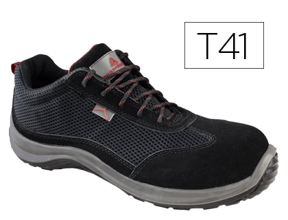 CHAUSSURE BASSE CUIR CROTE VELOUR MESH POLYESTER S1P SRC COLORIS NOIR TAILLE 41 PAIRE