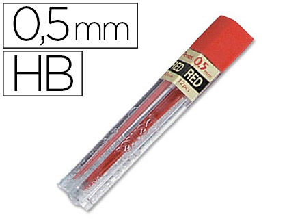 MINE PENTEL 0.5MM HB COLORIS ROUGE TUI 12 UNITS