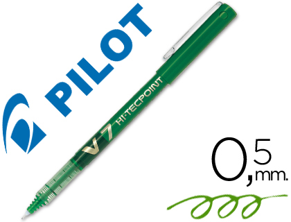 STYLO PILOT V7 CRITURE MOYENNE 0.5MM CLIP MTAL ENCRE LIQUIDE NIVEAU VISIBLE POINTE INDFORMABLE COLORIS VERT
