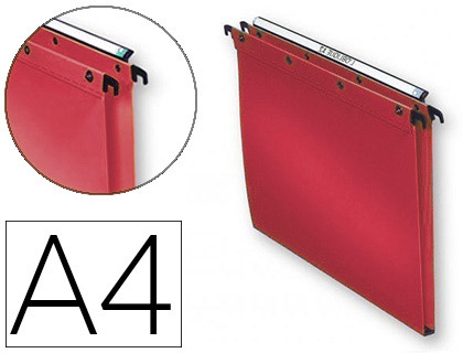 DOSSIER SUSPENDU L'OBLIQUE POLYPRO ULTIMATE 5/10E TIROIR ENTRAXE 330MM H250MM FOND 15 ROUGE CERISE PACK 10 UNITS