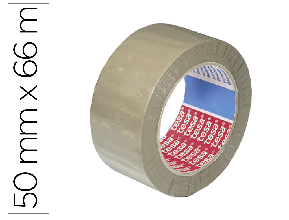 RUBAN ADHSIF TESAPACK EMBALLAGE POLYPROPYLNE SOLIDE SANS SOLVANT RSISTANT UV SILENCIEUX 50MMX66M HAVANE
