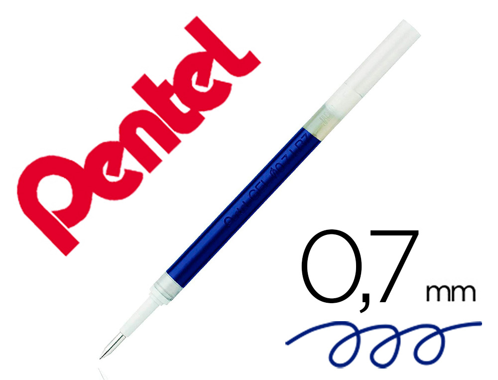 RECHARGE ROLLER PENTEL ENCRE GEL BL77 BL107 ENCRE FLUIDE   DOUCE LUMINEUSE POINTE MOYENNE SECHAGE RAPIDE BLEU NUIT