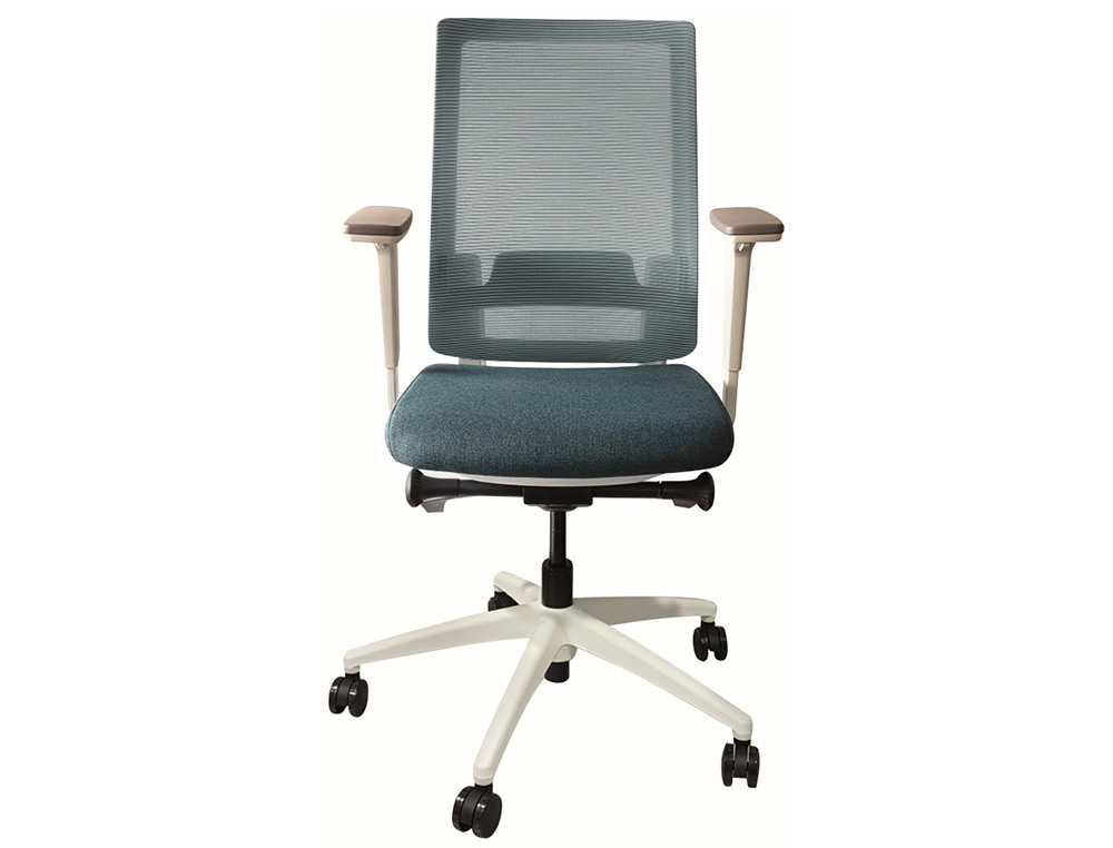 FAUTEUIL DE BUREAU MT INTERNATIONAL DOSSIER EN      RESILLE 300X BLANC ET BLEU