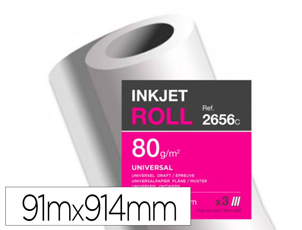 PAPIER CLAIREFONTAINE PLAN EXTRA BLANC LARGEUR 91MX914MM 80G APPLICATION JET D'ENCRE   QUALITE PHOTO BOBINE