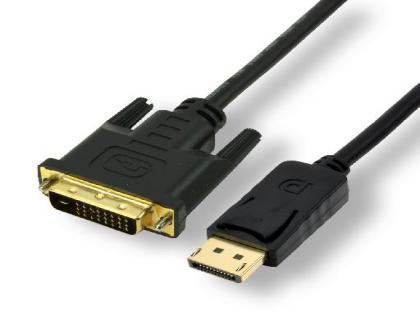 CABLE DISPLAY PORT MALE/DVI-D MALE LONGUEUR 2 M