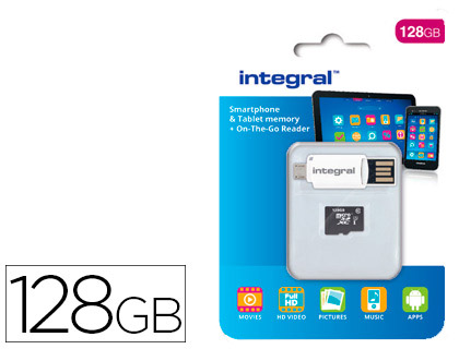 CARTE MICRO INTGRAL SDXC CAPACIT 128GB LECTEUR CARTE OTG VITESSE TRANSFERT 90MB/S SPCIALE SMARTPHONES TABLETTES