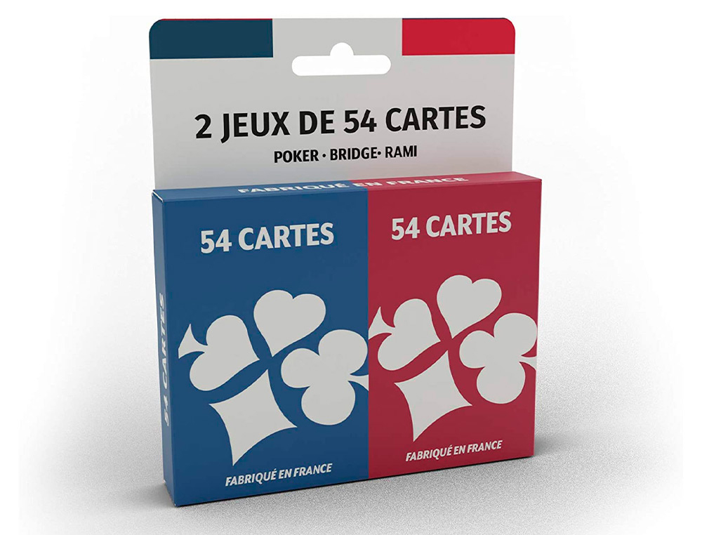 2 JEUX DE 54 CARTES CARTAMUNDI ECOPACK