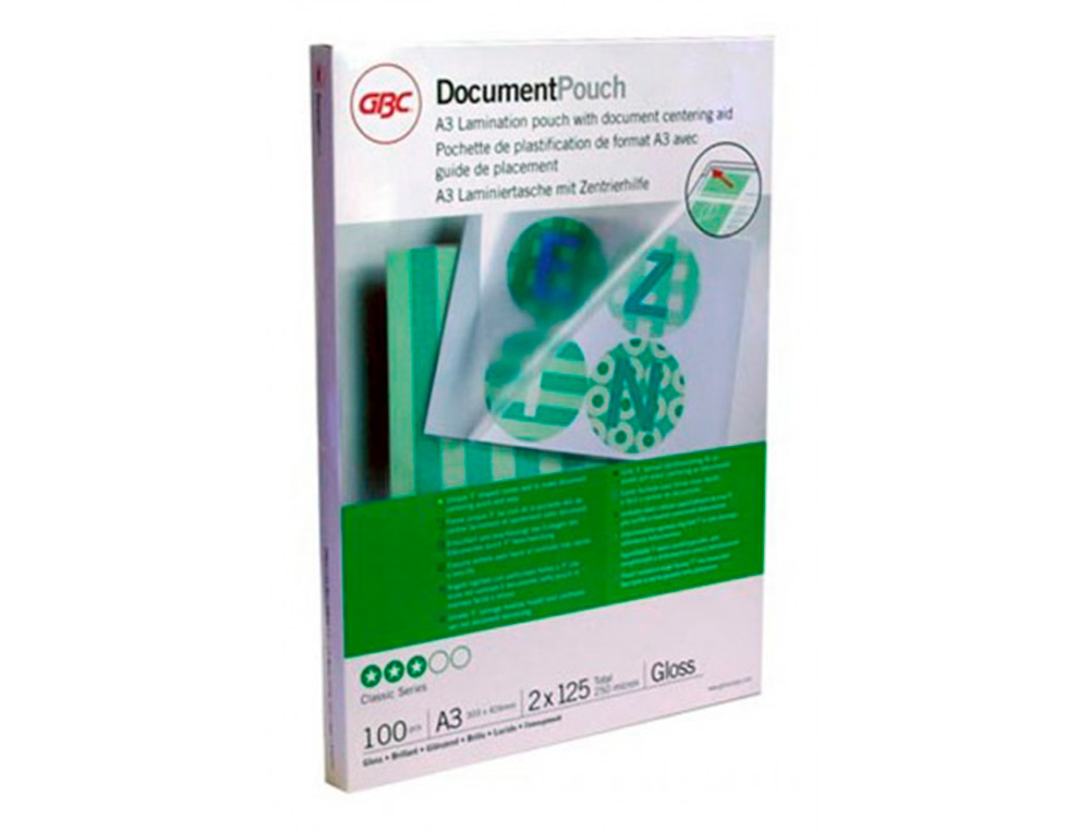 POCHETTE PLASTIFICATION ESSELTE STANDARD A4 125       MICRONS DE 100 UNITES