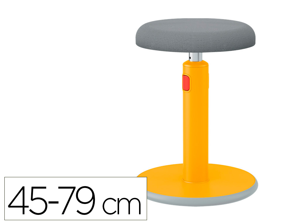 TABOURET ERGONOMIQUE LEITZ ERGO COSY ACTIVE JAUNE        REGLABLE 45 ET 79CM