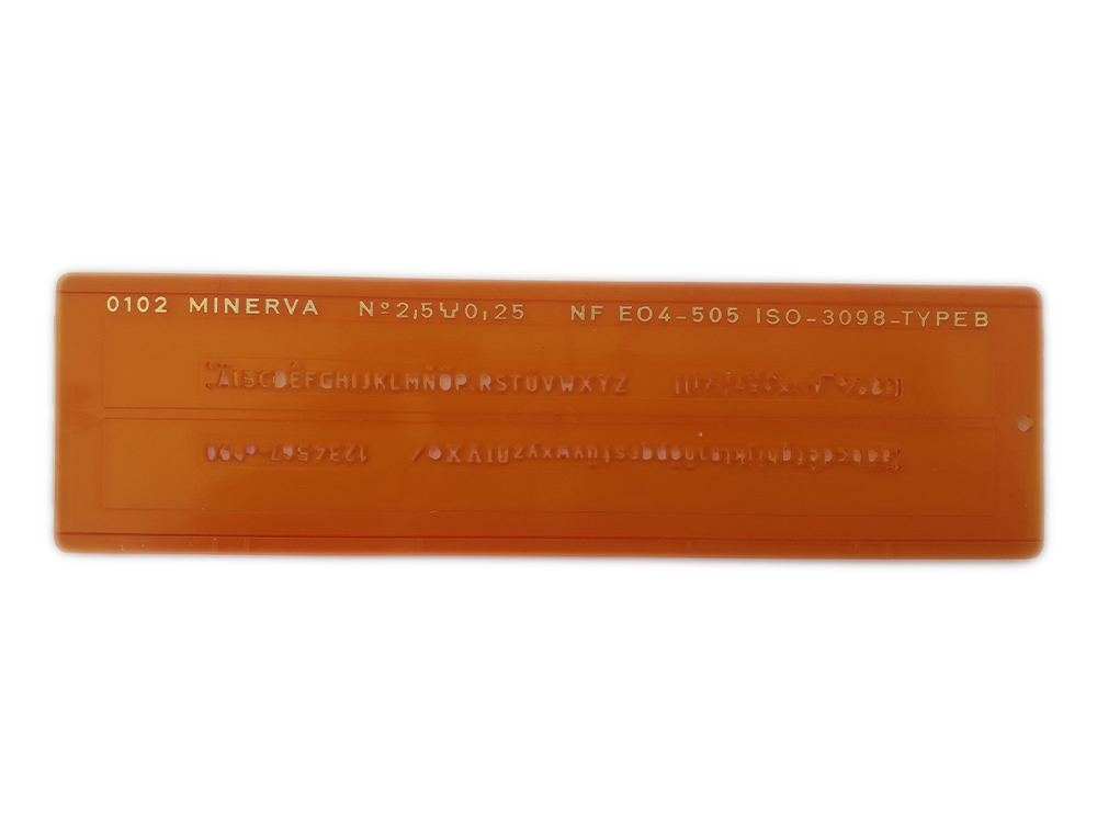 TRACE-LETTRES MINERVA TRACAGE TECHNIQUE 2.5MM ORANGE