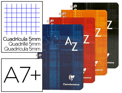 RPERTOIRE CLAIREFONTAINE RELIURE INTGRALE PAPIER VLIN VELOUT COUVERTURE LAVABLE 75X120MM 100 PAGES 90G 5X5MM