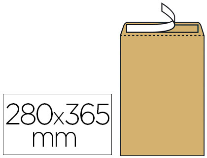 POCHETTE KRAFT ARM 120G ADHSIVE CONOMIQUE 26 280X365MM SOUFFLETS LATRAUX 30MM PAQUET 50 UNITS