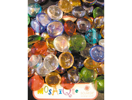 PERLE EN VERRE SOLARGIL DIAMTRE 18MM COLORIS ASSORTIS SAC 1KG 240 UNITS