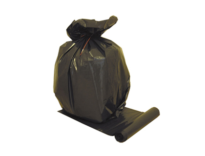 SAC POUBELLE POLYTHYLNE BASSE DENSIT STANDARD 160L 52 MICRONS COLORIS NOIR PAQUET 20 UNITS
