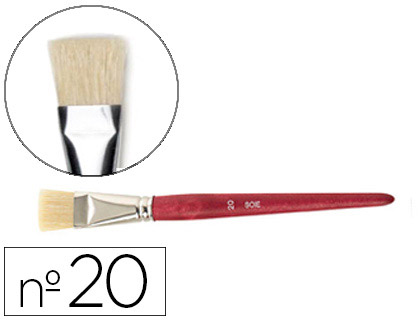BROSSE PLATE PINSELFABRIK SOIE DE PORC N20 VIROLE FER BLANC NICKEL LOT 10 UNITS