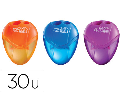 TAILLE-CRAYON MAPED I-GLOO RSERVOIR 2 USAGES COLORIS ASSORTIS PRSENTOIR 30 UNITS