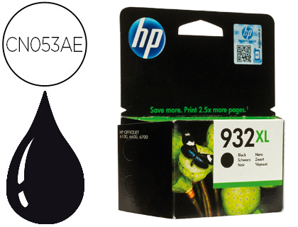 CARTOUCHE HP 932XL JET D'ENCRE CN053AE COULEUR NOIR 1000P