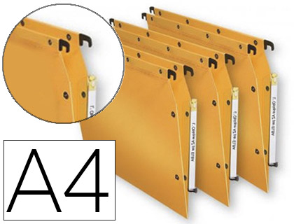 DOSSIER SUSPENDU ELBA ULTIMATE POLYPROPYLNE ARMOIRE FOND V BARRETTES ACIER COLORIS JAUNE OR BOTE 10 UNITS