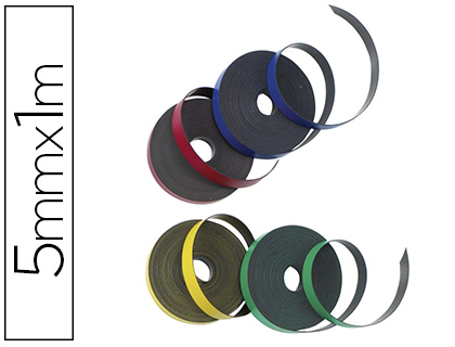 RUBAN MAGNTIQUE NOBO IDAL POUR VISUALISER PROJETS PROCESSUS PLANNINGS 5MMX1M COLORIS ASSORTIS LOT 4 UNITS