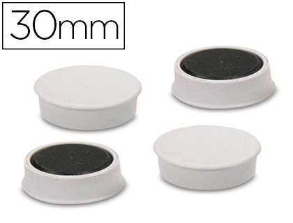 AIMANT SAFETOOL ROND DIAMTRE 30MM COLORIS BLANC BLISTER 4 UNITS