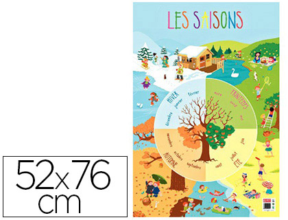 POSTER BOUCHUT GRANDRMY LES SAISONS 52X76CM 150G PELLICUL EFFAABLE  SEC