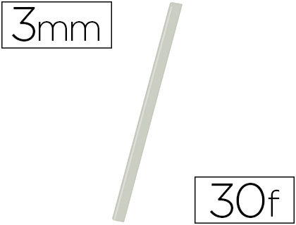 BAGUETTE RELIER EXACOMPTA SERODO DCOUPE ARRONDIE FACILITE INSERTION 30F PAISSEUR 3MM 297MM TRANSPARENT BOTE 25U
