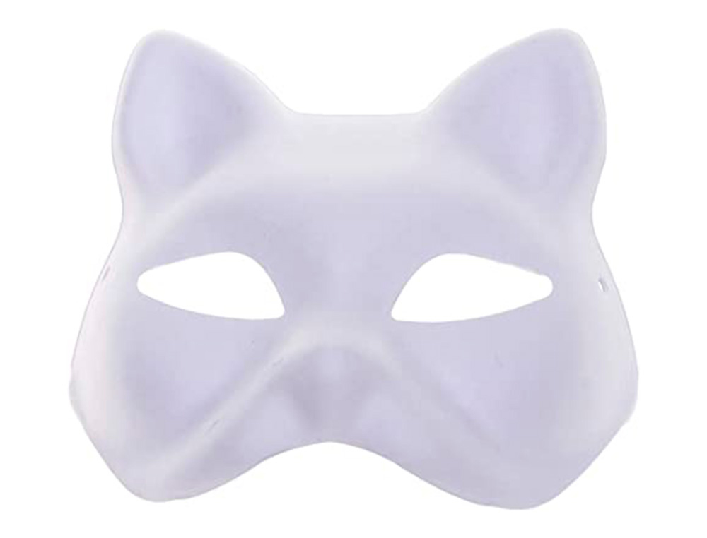 MASQUE LOUP DTM SIMPLE SANS NEZ COLORIS BLANC LOT 10 UNITS