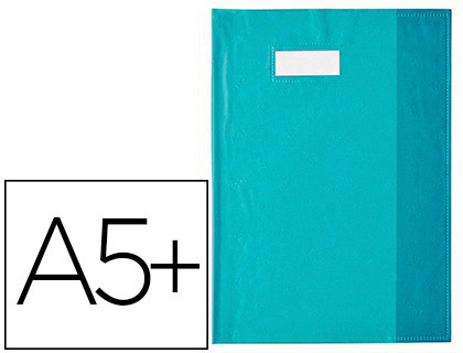 PROTGE-CAHIER ELBA STYL'SMS PVC OPAQUE 12/100E SANS PHTALATES PORTE-TIQUETTE ET TIQUETTE 170X220MM TURQUOISE