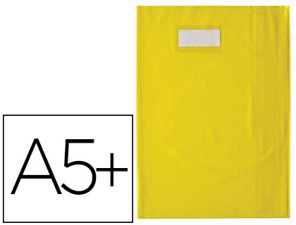 PROTGE-CAHIER ELBA STYL'SMS PVC OPAQUE 12/100E SANS PHTALATES PORTE-TIQUETTE ET TIQUETTE 170X220MM JAUNE