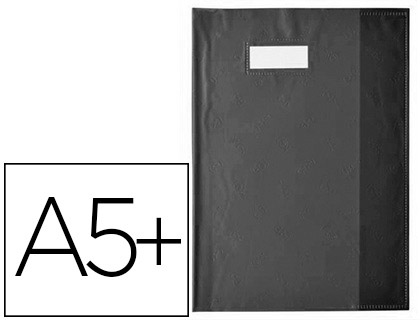 PROTGE-CAHIER ELBA STYL'SMS PVC OPAQUE 12/100E SANS PHTALATES PORTE-TIQUETTE ET TIQUETTE 170X220MM NOIR