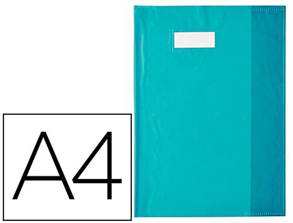 PROTGE-CAHIER ELBA STYL'SMS PVC OPAQUE 12/100E SANS PHTALATES PORTE-TIQUETTE ET TIQUETTE A4 210X297MM TURQUOISE