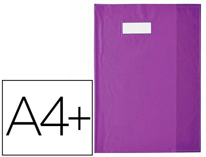 PROTGE-CAHIER ELBA STYL'SMS PVC OPAQUE 12/100E SANS PHTALATES PORTE-TIQUETTE ET TIQUETTE A4+ 240X320MM VIOLET