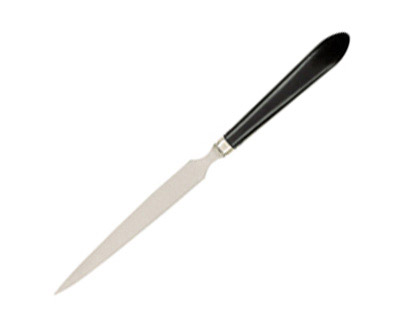 OUVRE-LETTRES JPC ACIER NICKEL MANCHE VIROLE PLASTIQUE LAME SEMI-RONDE 21CM