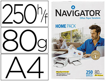 PAPIER NAVIGATOR MULTIFONCTION HOME A4 80G/M2 BLANCHEUR 169 OPACIT 95 RIGIDIT 120 250 FEUILLES
