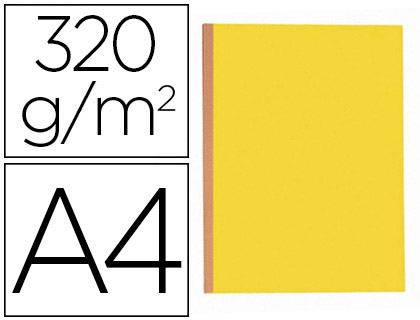 CHEMISE EXACOMPTA CARTE 240X320MM 320G DOCUMENTS A4 210X297MM SOUFFLET DOS TOIL 30MM COLORIS JAUNE