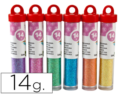 PAILLETTE FANTAISIE LIDERPAPEL COLORIS ASSORTIS MTALLISS PASTEL POT 14G