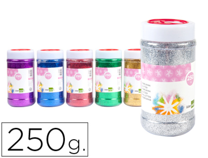 PAILLETTE FANTAISIE LIDERPAPEL COLORIS ASSORTIS MTALLISS POT 250G