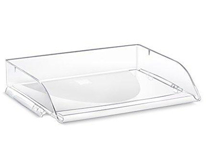 CORBEILLE  COURRIER CEP PRO POLYSTYRNE ANTICHOC ROBUSTE SUPERPOSABLE VERTICALE/DCAL 341X265X65,4MM CRISTAL