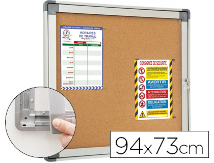 VITRINE D'INTRIEUR ALYA EXTRA PLATE CHARNIRE AMOVIBLE FAADE EN VERRE TREMP FOND MTAL CAPACITE 9 FEUILLES 94X73CM