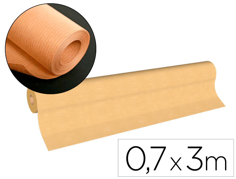 ROULEAUX PAP DU POITOU KRAFT BRUN VERGE 60G SANS IMPRESSIONDIM.0,70X3M BOX 50UN
