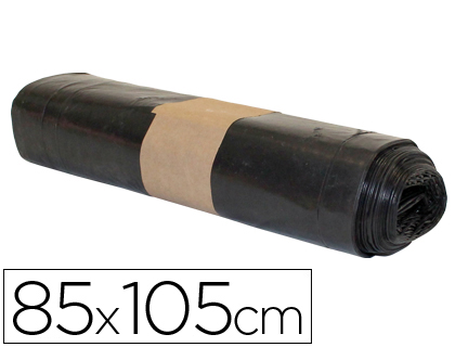SAC POUBELLE INDUSTRIEL 85X105CM CALIBRE 120 CAPACIT 100L COLORIS NOIR ROULEAU 10 UNITS