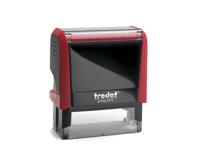 TIMBRE TRODAT PRINTY 4914 MONTURE SEULE 64X26MM 6 LIGNES MAXIMUM COLORIS NOIR ROUGE BLEU