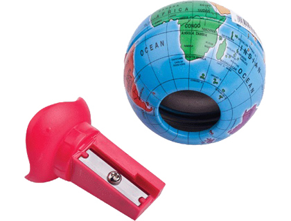 TAILLE-CRAYON MAPED GLOBE RSERVOIR 1 USAGE COLORIS ASSORTIS