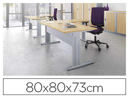 BUREAU EOL IDOL PITEMENT ALUMINIUM 80X80CM DCOR CHNE CLAIR